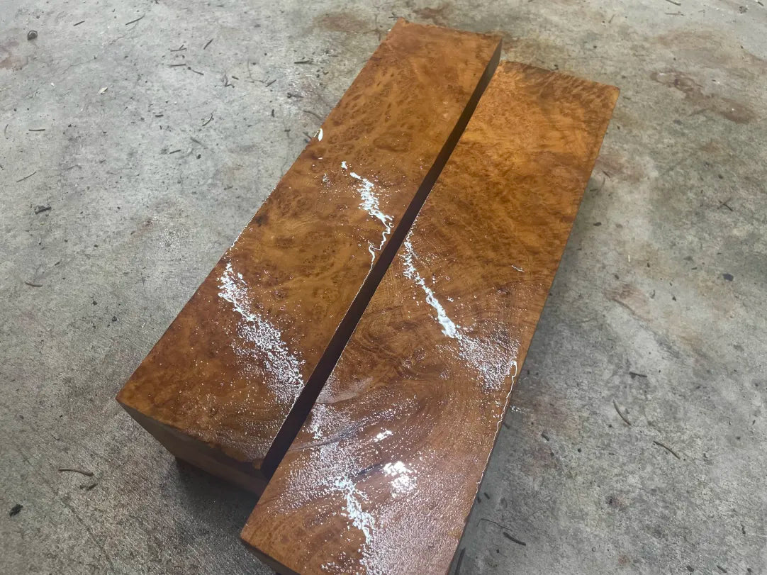 Teak Burl Peppermill Blank Set